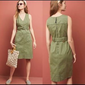 Anthropologie Army Green Dress
